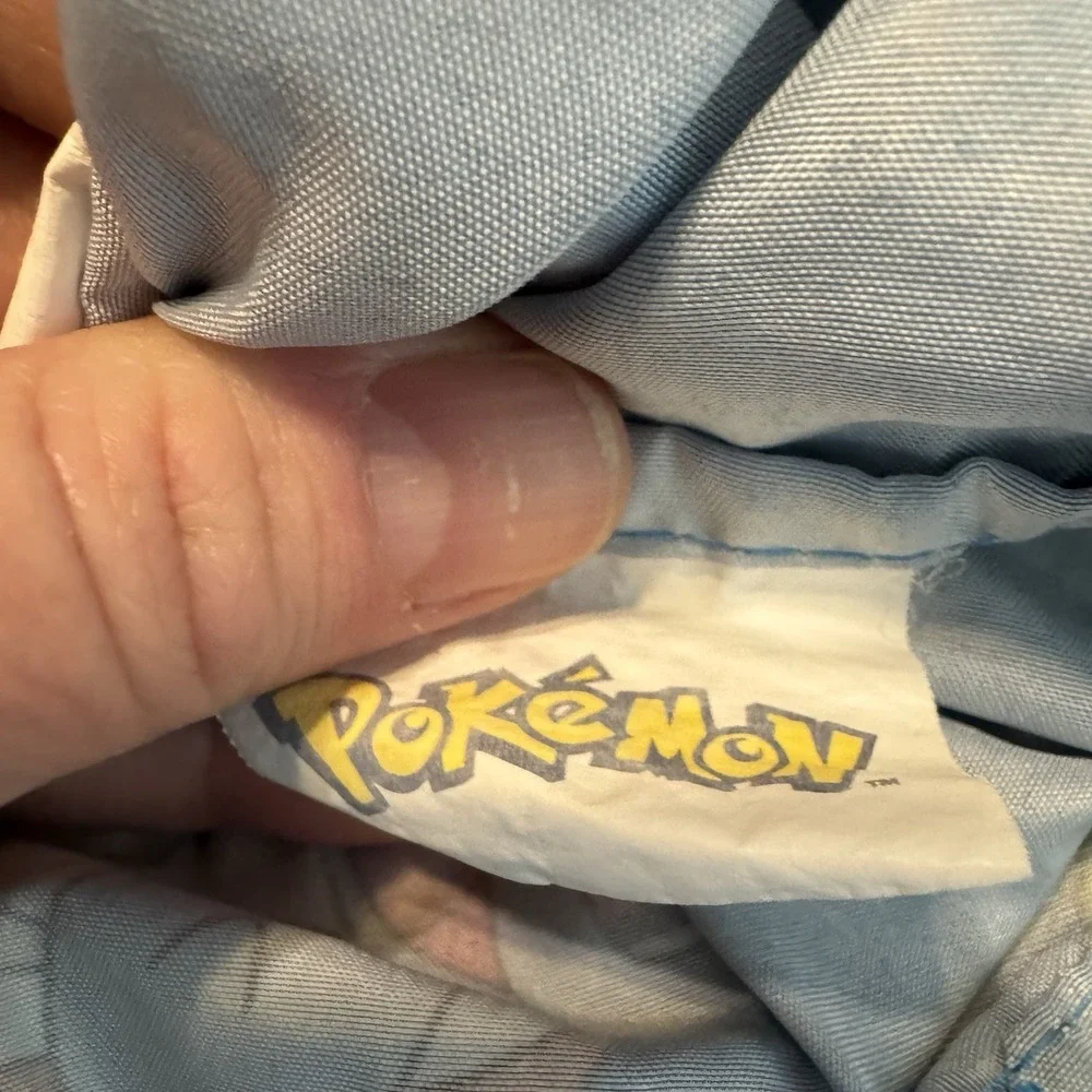 Pokemon Twin Size Fitted Sheet Polyester‎ Blue Pikachu Charizard Bulbasaur